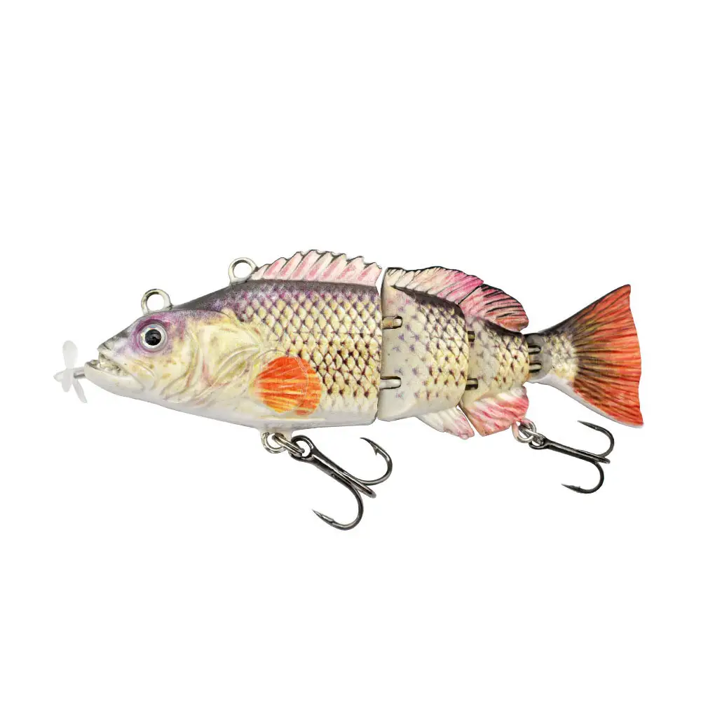 Großhandel 4-teilige 95mm 26g Swimbait Usb wiederauf ladbare blinkende LED-Köder Peche Auto Lure Köder Roboter Schwimmen Angel köder