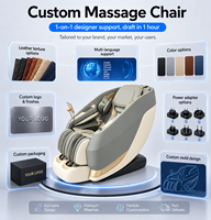 Fauteuil de massage électrique inclinable zéro gravité avec airbags, chauffage des mollets, écran tactile, Bluetooth, recharge sans fil, robot de massage pour appartement