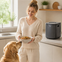 Machine à préparer les repas pour animaux de compagnie, pour des plats faits maison, préparateur automatique d'aliments pour animaux de compagnie, pot intérieur en céramique nano de 4,2 L, minuterie de 5 à 300 minutes