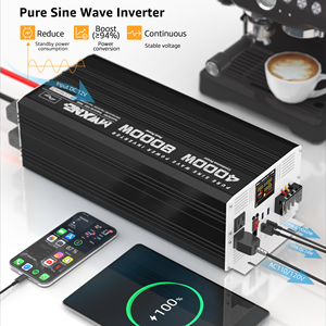 Envío rápido 4000W 5000W 12V a 120V 230V Inversor de onda sinusoidal pura Convertidor de corriente CC a CA para uso fuera de la red de vehículos RV - Product Image 4