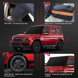 <span class=keywords><strong>Couverture</strong></span> solaire imperméable et <span class=keywords><strong>antigel</strong></span> pour <span class=keywords><strong>pare</strong></span>-<span class=keywords><strong>brise</strong></span> et rétroviseurs latéraux Revêtement PU en tissu Oxford 600D pour remorques de voyage - Product Image 3