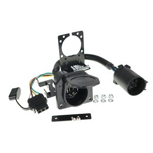 4 Pin And 7 Pin Trailer Wiring Harness 350 Mm Pvc Insulated Ip65 Black 12 V With Connector For Tow Vehicle - Product Image 1