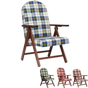 Fauteuil Campania avec dossier inclinable à 4 positions, structure en bois de hêtre avec accoudoirs, 60x67x106 cm, mobilier de jardin - Product Image 1