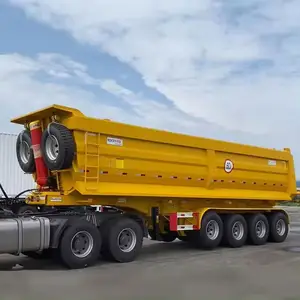 Hoge Kwaliteit Heavy Duty U-Shape 3 4 6 Assen Einde Tipper Dump Truck Trailers Semi Tipping Trucks