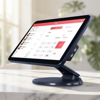 Caisse enregistreuse à écran tactile de 17,3 pouces, Windows 10, Intel Core I5 5e génération, 8 Go + 128 Go, compatible avec les tiroirs-caisses et les imprimantes