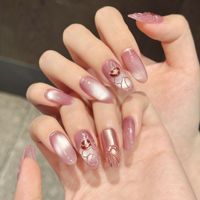 Faux ongles en gel réutilisables de créateur, à presser, couvrance totale, vente en gros