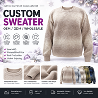 Pull en tricot épais dégradé personnalisé pour hommes, 520 GSM, ultra lourd, doux et chaud, effet ombré, pour le travail hivernal