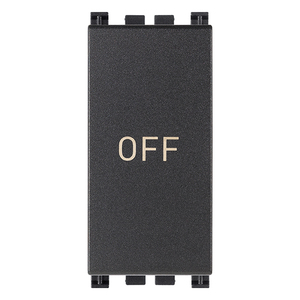 Push <b>Button</b> Switch 1P <b>NO</b>+NC 10A OFF Symbol Grey 4.1x2.8x5.3cm - Product Image 1