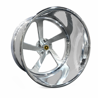 Jantes forgées JZ Custom 2/3 pièces 20 22 24 26 28 30 pouces, polies/chromées, design 5 branches, pour voitures particulières