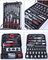Kit d'outils de réparation automobile 187 pièces, boîte portable avec porte-embouts, étui rigide, acier inoxydable 201, personnalisable OEM