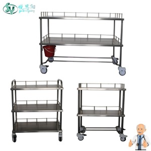 Carrito Médico de Acero Inoxidable Yue Siyang, 750x450x910mm, 2 Niveles, Carrito de Hospital - Product Image 1