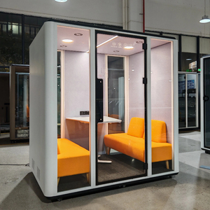 Thương mại hiện đại di chuyển 4 chỗ im lặng cabin | âm thanh cách điện phòng họp Pod cho tòa nhà văn phòng/phòng tập thể dục/không gian làm việc hợp tác - Product Image 2