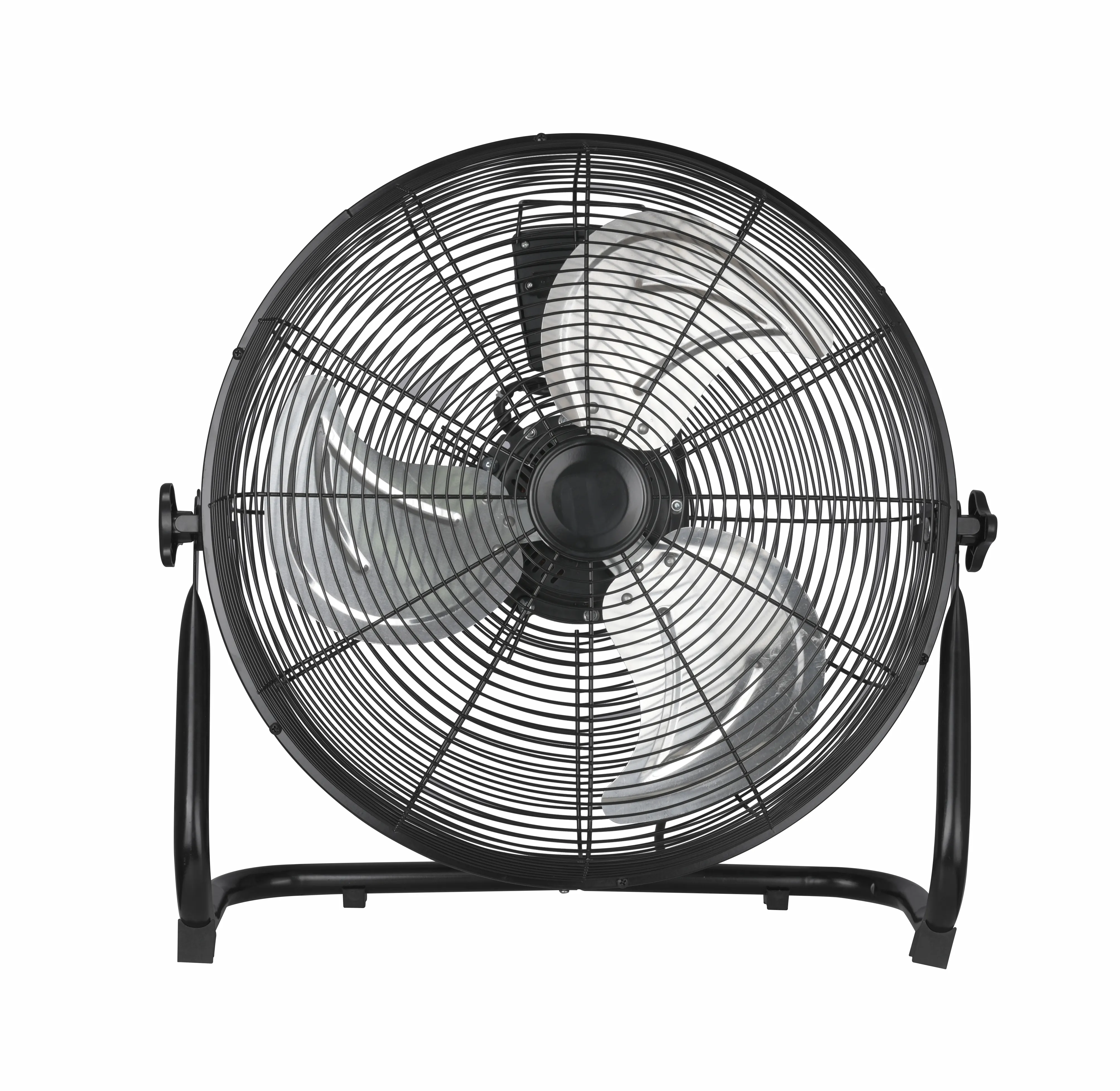 Pivoting Head Metal high-speed Cooling air Home Appliances Retro Floor Fan 3 Speed AC power Three Blade for office workshop