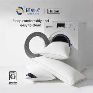 Personnalisez l'oreiller de <span class=keywords><strong>plume</strong></span> d'oie blanche d'hôtel oreiller de sommeil d'hôtel 5 étoiles avec la couverture 100% de coton pour le sommeil de lit - Product Image 5
