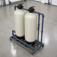 Réservoir de filtration de sable en PRV (Plastique Renforcé de Fibres) de grand diamètre pour usage industriel, capacité 1000L/heure pour le traitement des eaux industrielles