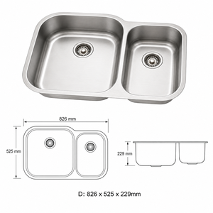 Diseño Anticondensación TADTAnti-Condensation, Logotipo OEM de Marca, Acero Inoxidable SUS304, Acabado Cepillado Hecho a Mano, Lavabo Profundo con Aislamiento Acústico - Product Image 3