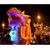 Dragon traditionnel chinois géant long dragon gonflable pour défilé dragon nuage gonflable