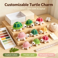 Porte-clés tortue en crochet coloré mignon, fait main, amigurumi, pendentif de sac tortue pour cadeau, décoration, vente en gros