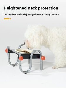 ชามอาหารและน้ำสำหรับแมวแบบยกสูง น่ารัก เป็นมิตรกับสิ่งแวดล้อม ผลิตจากเซรามิกและโลหะ ขายส่ง - Product Image 3