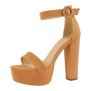 Sandalias de tacón alto de moda con lazo de diamantes de imitación para mujer, sandalias romanas florales de tacón delgado alto para comercio exterior - Product Image 2