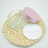 Crème du matin et du soir Bouteille de crème pour le visage en verre fendu 70g Pot de crème pour les yeux de canard mandarin avec bouchon 20g pour cosmétique