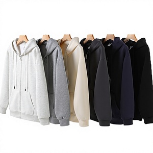 Felpa con Cappuccio da Uomo 320 Kehua Hua Mian, Cardigan Composito a Doppio Strato, Trattamento Anti-Piega, con Zip, per l'Autunno - Product Image 1