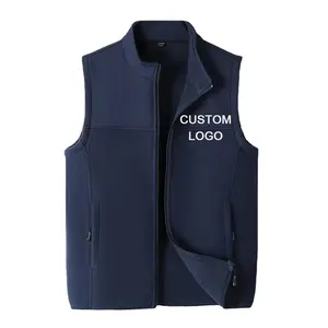 Outdoor Ventures Men's Running Vest Outerwear Lightweight Windproof Fleece-Lined Softshell Sleeveless Jacket Work Vest For Men