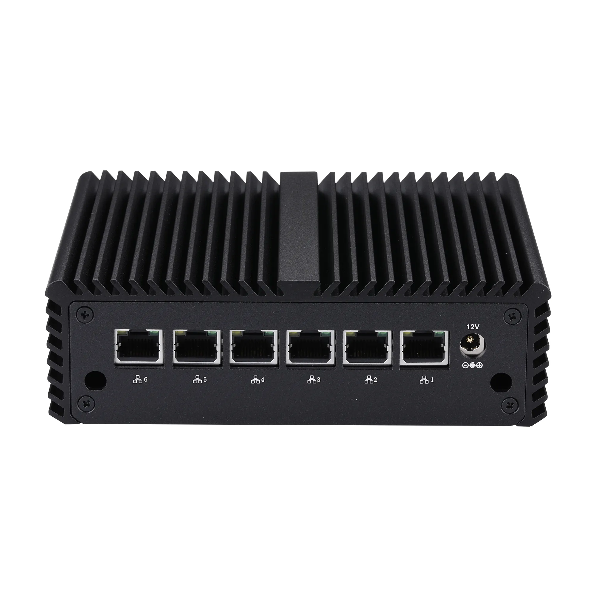 Mini pc, qotom q1020g6 5405u dual core 2.3ghz mini computador 6x I225-V 2.5g ethernet lans sem ventilador mini roteador pc