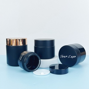 Premium 5 10 15 20 Ml 25 30 50 100 G <b>Empty</b> Matte Cosmetic Container Amber Round Frosted Matte Glass <b>Jar</b> With Lids - Product Image 3