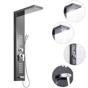 Système <span class=keywords><strong>de</strong></span> panneau <span class=keywords><strong>de</strong></span> <span class=keywords><strong>douche</strong></span> mural pour salle <span class=keywords><strong>de</strong></span> bain Écran <span class=keywords><strong>de</strong></span> <span class=keywords><strong>douche</strong></span> en acier inoxydable Ensemble <span class=keywords><strong>de</strong></span> <span class=keywords><strong>douche</strong></span> à 5 fonctions - Product Image 6