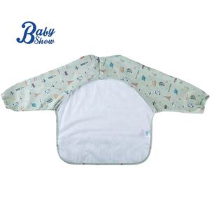 Nouveau produit Bavoir en tissu pour bébé Bavoir à manches longues Couverture de repas Matériel PU Imperméable Bavoirs d'alimentation - Product Image 1