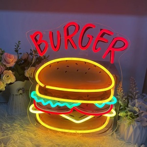 Insegna al Neon LED Personalizzata IPixel OEM&ODM per Auto, Ristoranti e Negozi - Design <span class=keywords><strong>Hamburger</strong></span> Stampato UV, Impermeabile IP67, Controllo App Bluetooth - Product Image 3