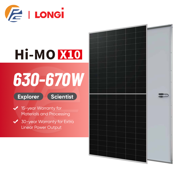 Longi Himo X10 N Type BC Mono 655W 640W 645W 650W 660W 665W Solarpanel Mono Photovoltaic Solar Panel Longi Tier 1 Panels