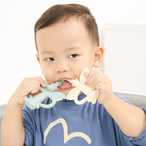 Jouet de dentition licorne en silicone souple pour bébé, forme d'animal 3D, pour 0 à 24 mois, unisexe - Product Image 1