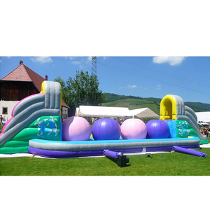 <span class=keywords><strong>Juego</strong></span> Inflable de Obstáculos para Niños, Castillo Inflable Combinado con <span class=keywords><strong>Juego</strong></span> de Fútbol, Circuito de Obstáculos al Aire Libre - Product Image 1