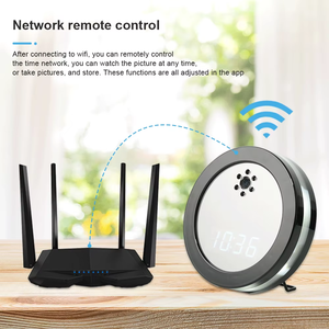 Hot bán không dây kỹ thuật số bảo mẫu bàn tường <span class=keywords><strong>WIFI</strong></span> CCTV báo động Z18 Đồng hồ máy ảnh điện thoại di động kiểm soát an ninh - Product Image 5