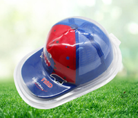 Kotak Snapcap Logo kustom MOQ rendah topi bisbol murah kotak Mailer kertas dengan topi jendela kotak hadiah kemasan dengan desain Anda Prin