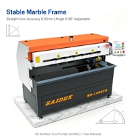 Machine à polir les bords en acrylique électrique professionnelle Saidel 1350FX, diamètre du disque de 30 cm, certifiée CE, outil de détaillage