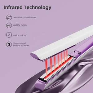 <span class=keywords><strong>Plancha</strong></span> de Pelo <span class=keywords><strong>Profesional</strong></span> con Calor Iónico Infrarrojo Rápido, Herramienta Eléctrica de Peinado de <span class=keywords><strong>Titanio</strong></span> de Marca Privada - Product Image 3