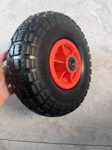 <span class=keywords><strong>Roue</strong></span> de <span class=keywords><strong>brouette</strong></span> en plastique ou en métal de 10 pouces 4.10/3.50-4, <span class=keywords><strong>roue</strong></span> en alliage <span class=keywords><strong>pour</strong></span> kit de conversion de <span class=keywords><strong>brouette</strong></span> électrique <span class=keywords><strong>motorisée</strong></span>, usage intensif - Product Image 2