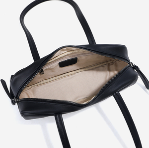 Sac Boston en cuir véritable haut de gamme avec fermeture éclair, sac à bandoulière imperméable pour femme, idéal pour le travail et les trajets quotidiens - Product Image 6