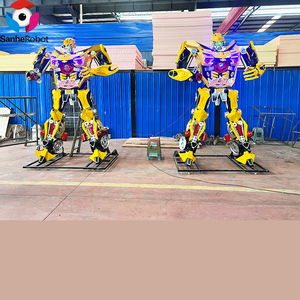 Chất lượng cao có thể phát ra âm thanh và phát ra ánh sáng và bánh xe có thể di chuyển tùy chỉnh mô hình robot lớn - Product Image 4