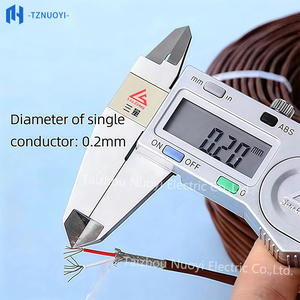 Câble d'extension de thermocouple blindé en acier inoxydable industriel 2*7*0.2mm, type T, <span class=keywords><strong>isolation</strong></span> PTFE/FEP, conducteur Cu-CuNi 24AWG - Product Image 5