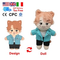 Peluches Personnalisées Douces pour Bébés et Enfants, Fabrication ODM, Oursons, Requins, Kawaii, Kpop, Jouets en Peluche sur Mesure pour Enfants