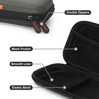 Étui de protection pour batterie de téléphone portable en EVA moulé, étanche et antichoc, avec fermeture éclair métallique durable et design personnalisé