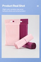 Pochette d'expédition robuste en polyéthylène avec poignée découpée renforcée, sac d'expédition auto-adhésif pour fabricants de vêtements