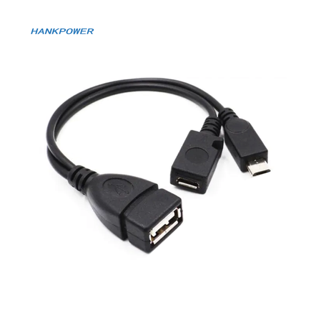 Wholesale 2 in 1 OTG Micro USB Host Power Y Splitter USB Female Adapter to Micro USB Male Female OTG Cable