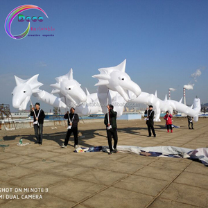 Costume de <span class=keywords><strong>dragon</strong></span> <span class=keywords><strong>gonflable</strong></span> à trois têtes avec éclairage LED pour défilé de rue en plein air - Product Image 1