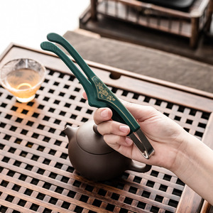 Oogishido <b>Tea</b> Tongs Stainless Steel Anti-Slip Flat Design For Kung Fu <b>Tea</b> <b>Set</b> Accessories - Product Image 3