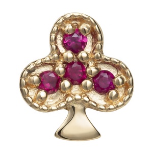 Giometal 18KT oro sólido <span class=keywords><strong>diamante</strong></span> rubí y esmeralda clubes Threadless Press Fit End <span class=keywords><strong>Tragus</strong></span> Piercing pendientes joyería del cuerpo al por mayor - Product Image 1